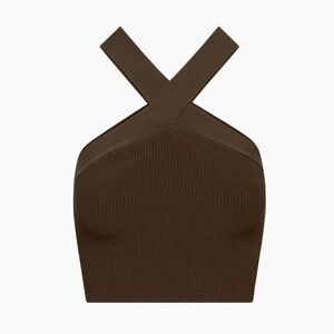 Aritzia Babaton Sculpt Knit Criss Cross Cropped Tank